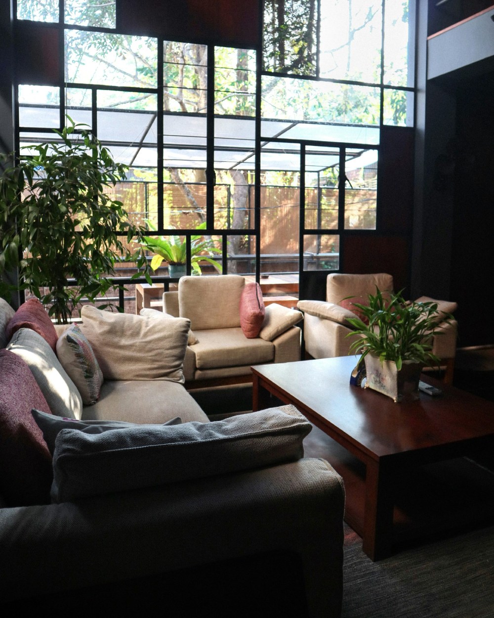 Cozy indoor seating area